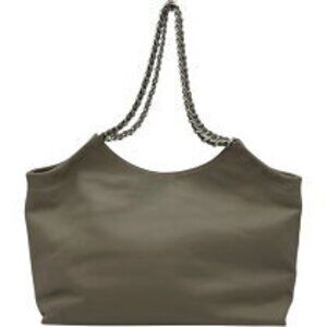 Prada Taupe Tote Calfskin Bag Soft Chain